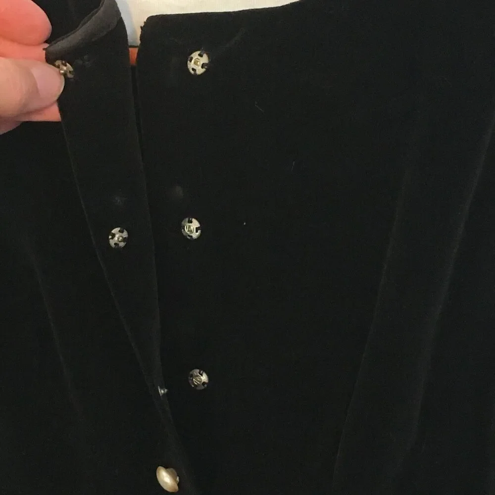 Homemade Vintage Girls Black Velvet Jumper Dress,‎ Eyelet, 50s 60s